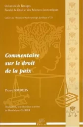 COMMENTAIRE SUR LE DROIT DE LA PAIX