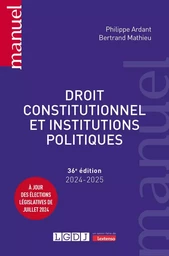 Droit constitutionnel et institutions politiques