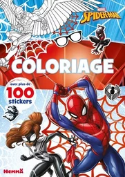 Marvel Spider-Man - Coloriage avec plus de 100 stickers (Spider-Man et Spider-Girl)