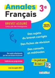 Brevet assuré - Annales - Français - 3e - 2025