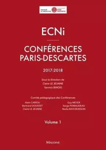 ECNI ? conférences paris-Descartes ? volume 1 ? 2017-2018 - Claire Le Jeunne - MALOINE