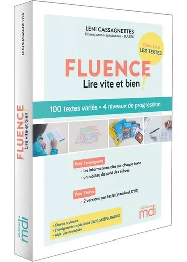 Fluence - 100 textes pour lire vite et bien ! - Leni Cassagnettes - Nathan