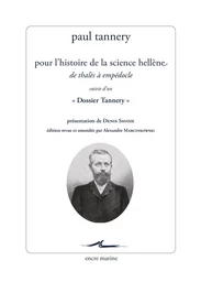 Pour l’histoire de la science hellène