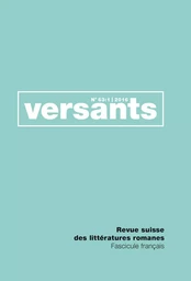 REVUE VERSANTS N 63/1. FASCICULE FRANCAIS