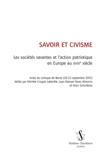 SAVOIR ET CIVISME -  - SLATKINE