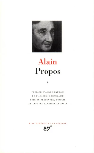 Propos -  Alain - GALLIMARD