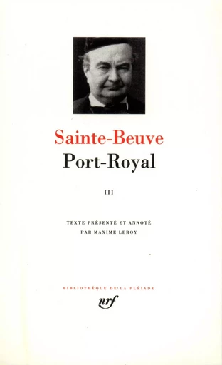 Port-Royal -  SAINTE-BEUVE - GALLIMARD