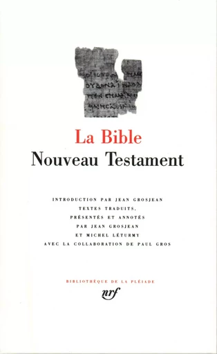 La Bible -  Anonymes - GALLIMARD