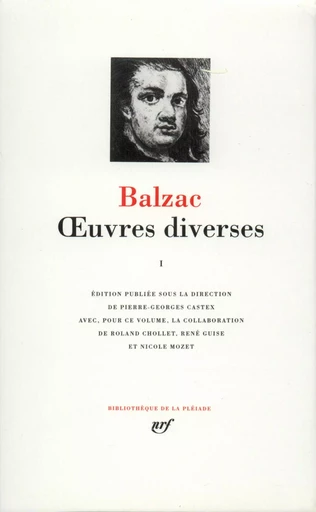 Œuvres diverses - Honoré deBalzac - GALLIMARD