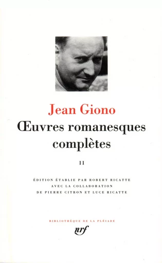 Œuvres romanesques complètes - Jean Giono - GALLIMARD