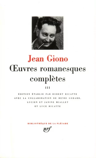 Œuvres romanesques complètes - Jean Giono - GALLIMARD