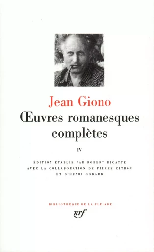 Œuvres romanesques complètes - Jean Giono - GALLIMARD