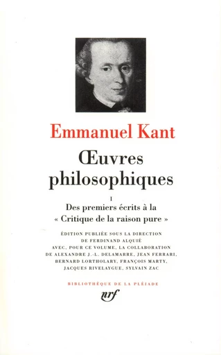 Œuvres philosophiques - Emmanuel Kant - GALLIMARD