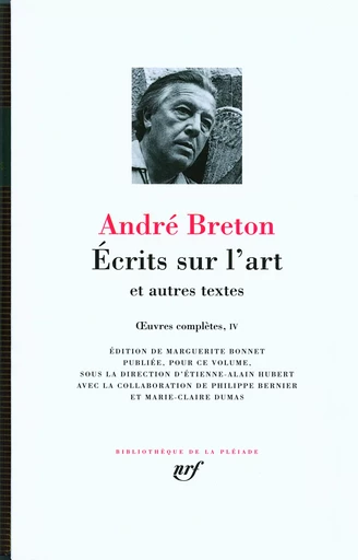 Écrits sur l'art et autres textes - André Breton - GALLIMARD