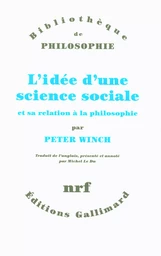 L'idée d'une science sociale et sa relation à la philosophie