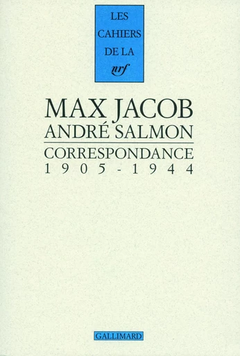 Correspondance - MAX JACOB, André Salmon - GALLIMARD