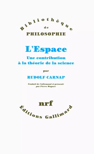 L'Espace - Rudolf Carnap - GALLIMARD