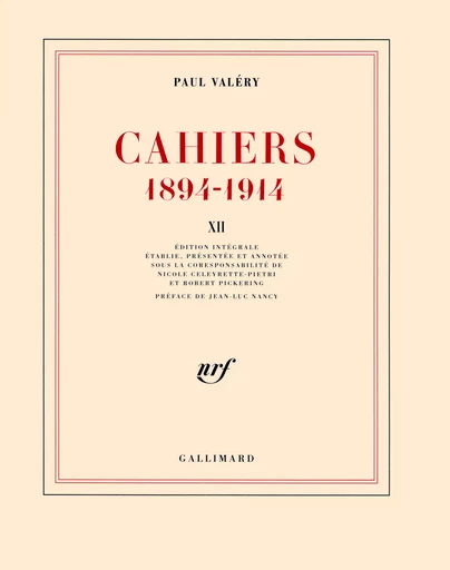 Cahiers - Paul Valéry - GALLIMARD