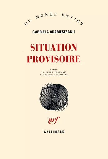 Situation provisoire - Gabriela Adamesteanu - GALLIMARD