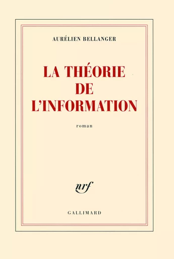 La théorie de l'information - Aurélien Bellanger - GALLIMARD