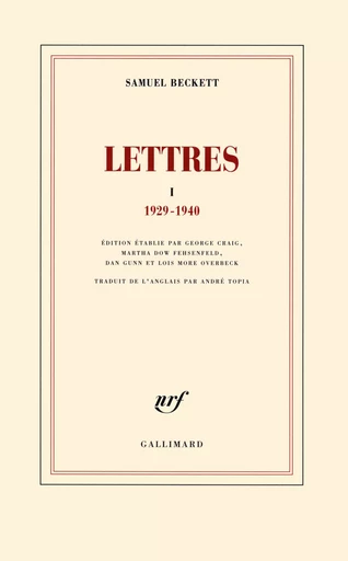 Lettres - Samuel Beckett - GALLIMARD