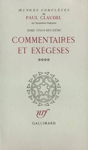 Œuvres complètes - Paul Claudel - GALLIMARD