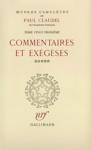 Œuvres complètes - Paul Claudel - GALLIMARD