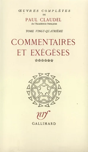 Œuvres complètes - Paul Claudel - GALLIMARD