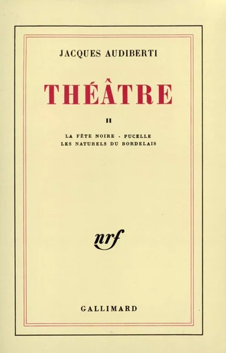 Théâtre - Jacques Audiberti - GALLIMARD