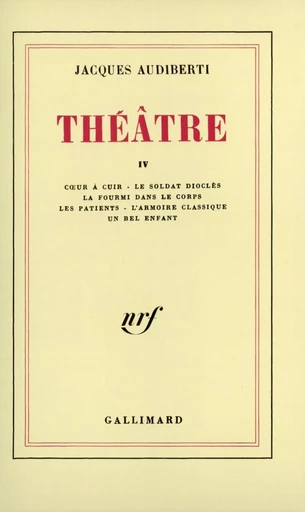 Théâtre - Jacques Audiberti - GALLIMARD