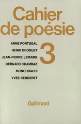 Cahier de poésie