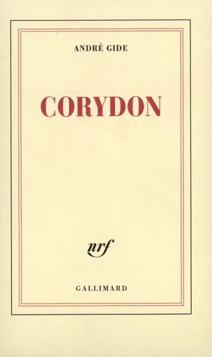 Corydon - André Gide - GALLIMARD