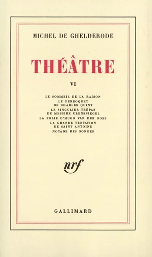 Théâtre - Michel de Ghelderode - GALLIMARD