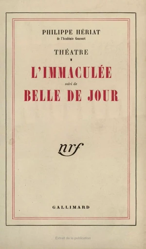 Théâtre - Philippe Hériat - GALLIMARD