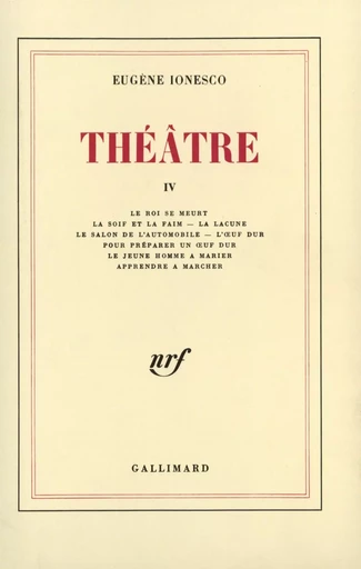 Théâtre - Eugène Ionesco - GALLIMARD