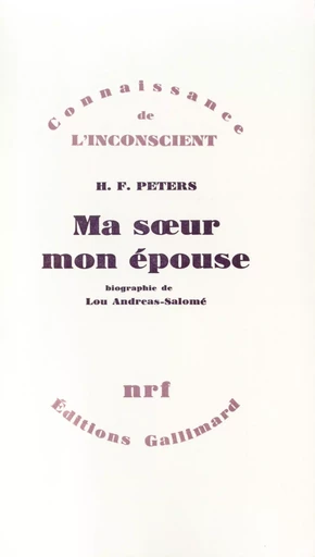 Ma soeur, mon épouse - H.F. Peters - GALLIMARD