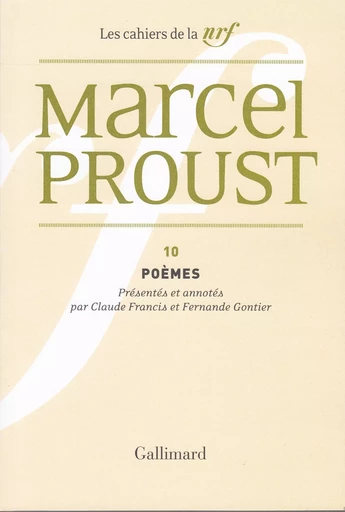 Poèmes - Marcel Proust - GALLIMARD