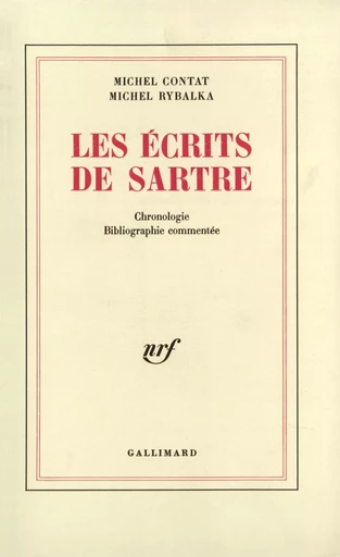 Les Écrits de Sartre - Michel Rybalka, Michel Contat - GALLIMARD