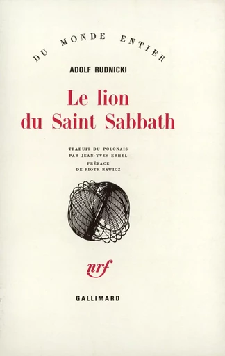 Le Lion du Saint Sabbath - Adolf Rudnicki - GALLIMARD