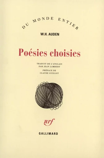 Poésies choisies - Wystan Hugh Auden - GALLIMARD