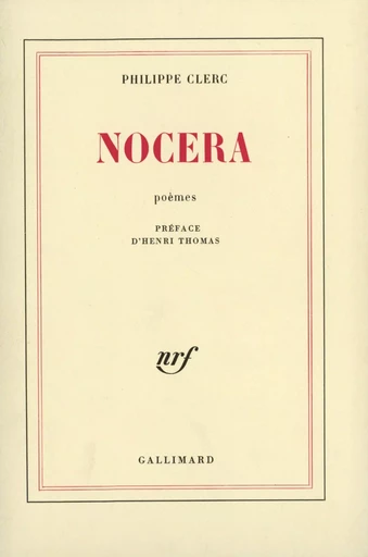 Nocera - Philippe Clerc - GALLIMARD