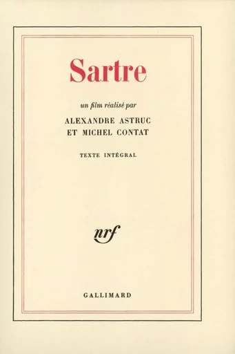 Sartre -  Collectifs - GALLIMARD