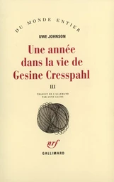 Une année dans la vie de Gesine Cresspahl