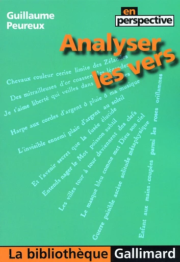 Analyser les vers - Guillaume Peureux - GALLIMARD