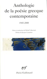 Anthologie de la poésie grecque contemporaine