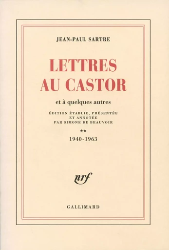 Lettres au Castor et à quelques autres - Jean-Paul Sartre - GALLIMARD