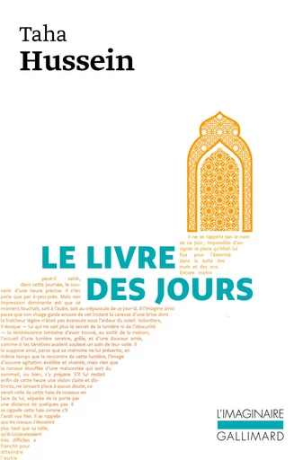 Le livre des jours - Taha Hussein - GALLIMARD