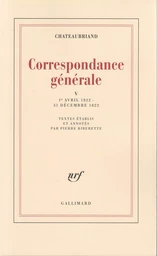 Correspondance générale