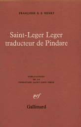 Saint-Leger Leger traducteur de Pindare