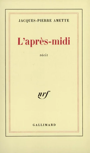 L'après-midi - JACQUES-PIERRE AMETTE - GALLIMARD